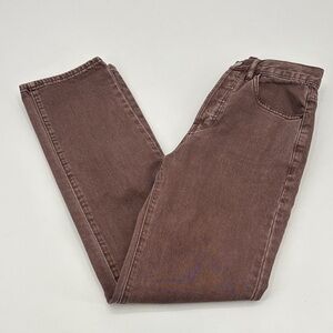 UEC pacing wide leg “dad” jeans button fit brown size 24
